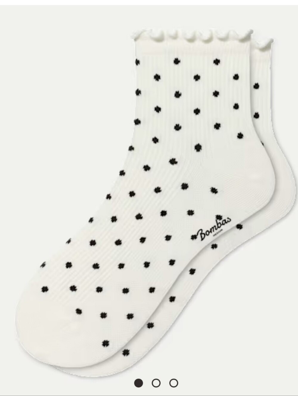 Bombas Women's Ruffle Rib Quarter Socks White & Black